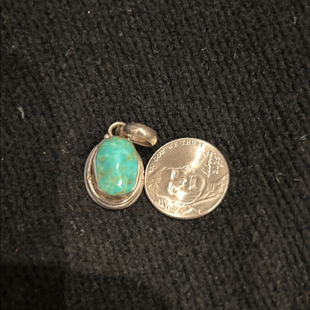 Silver and Larimar Pendant